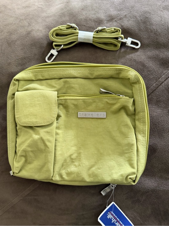 Travelers by Chico's Handbags - Travelers Lime Green Crossbody Bag with Adjustable Strap